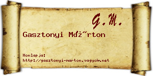 Gasztonyi Márton névjegykártya