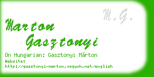 marton gasztonyi business card
